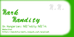 mark mandity business card